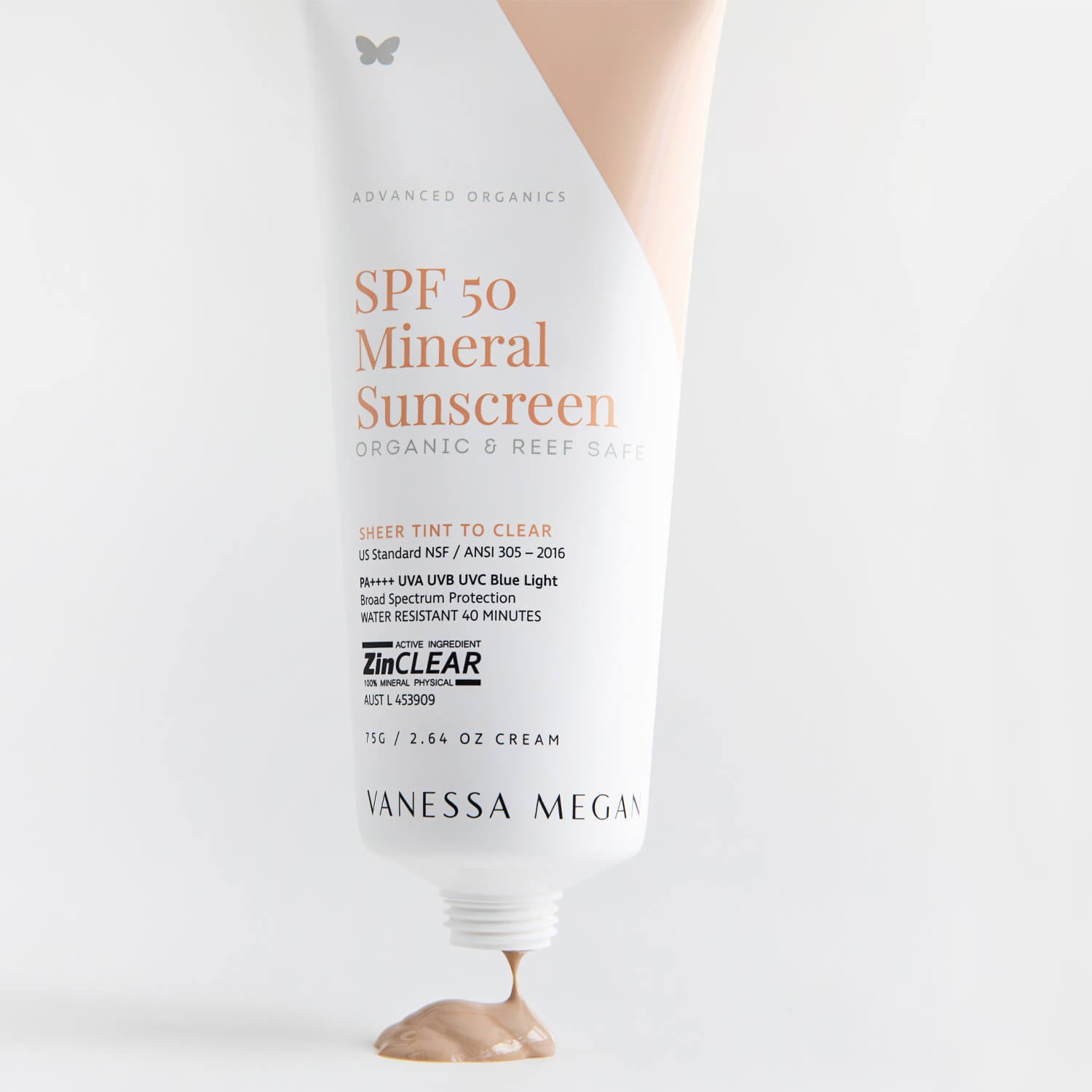 SPF 50 Mineral Sunscreen | Organic & Reef Safe | 75g