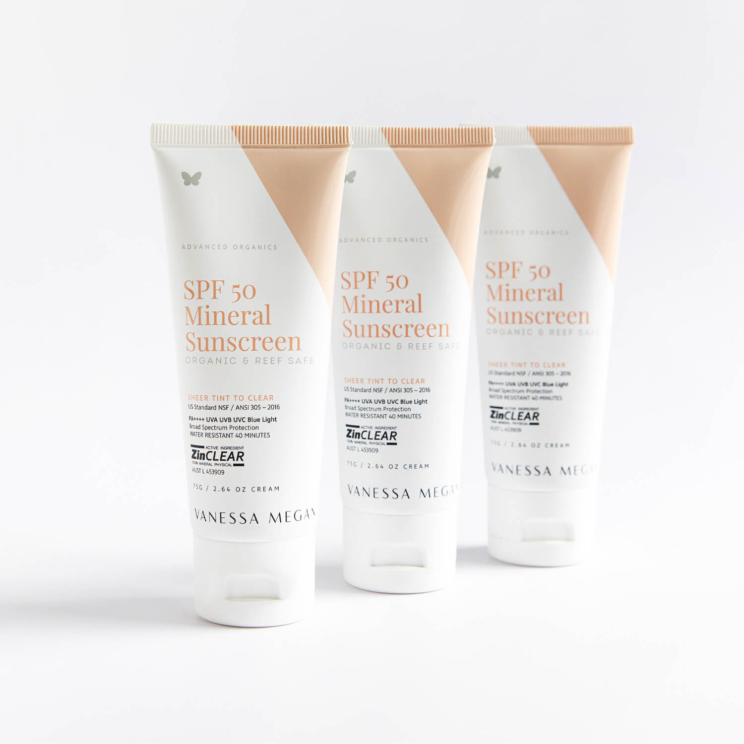 SPF 50 Mineral Sunscreen | Organic & Reef Safe | 75g